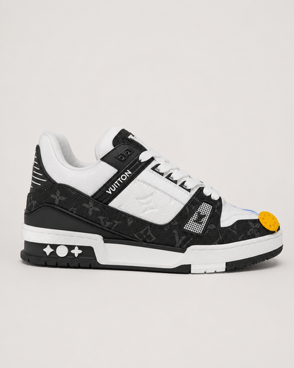 LV TRAINER MONOGRAM DENIM BLACK & WHITE