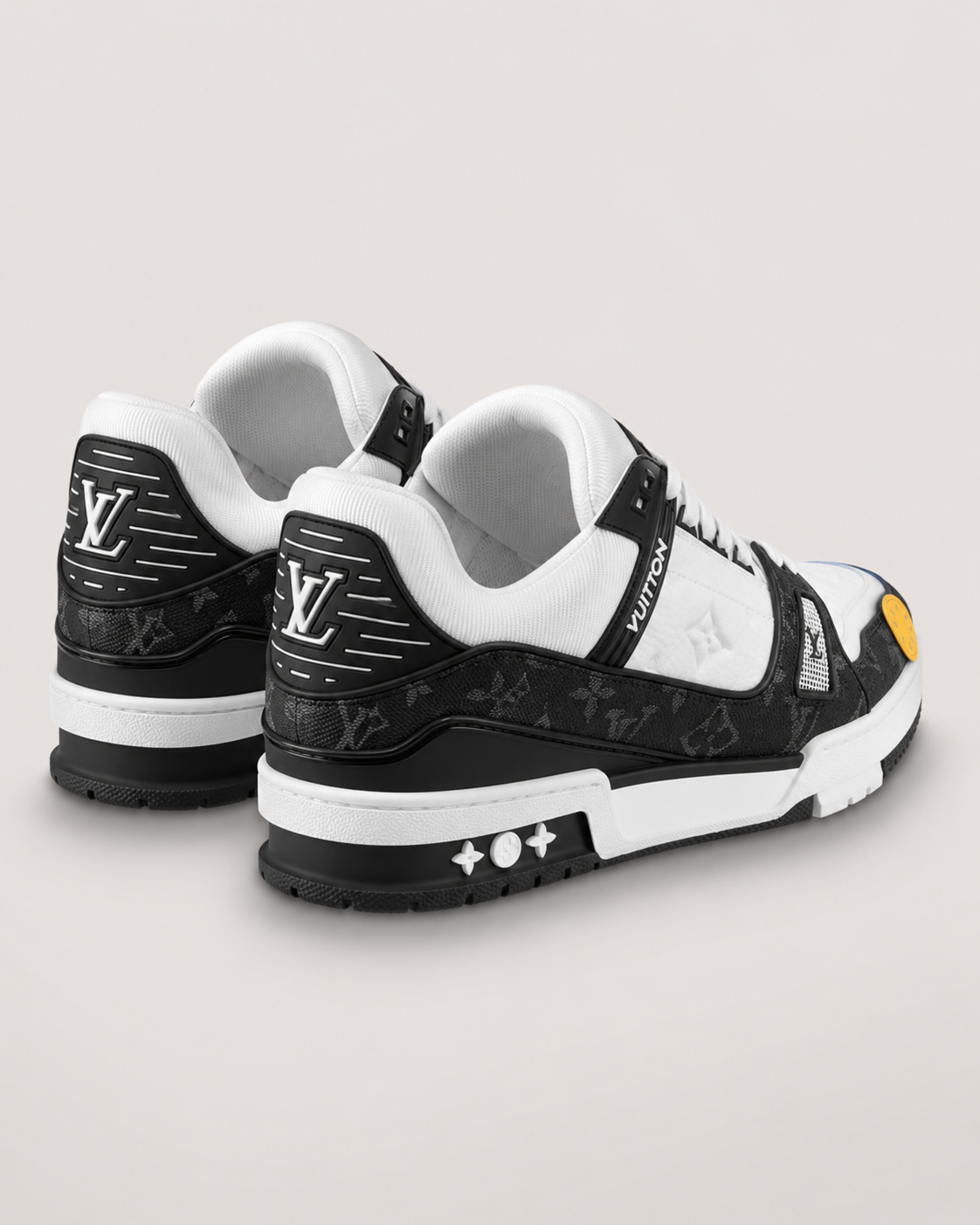 LV TRAINER MONOGRAM DENIM BLACK & WHITE