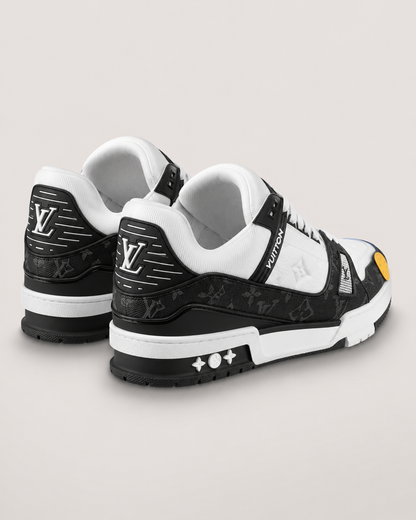 LV TRAINER MONOGRAM DENIM BLACK & WHITE