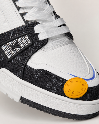 LV TRAINER MONOGRAM DENIM BLACK & WHITE