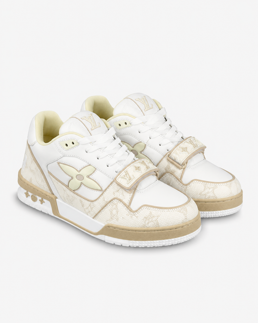 LOUIS VUITTON TRAINER BEIGE MONOGRAM FLOWER