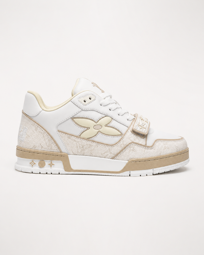 LOUIS VUITTON TRAINER BEIGE MONOGRAM FLOWER