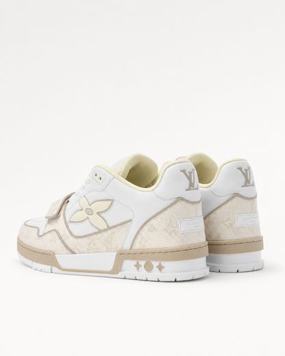 LOUIS VUITTON TRAINER BEIGE MONOGRAM FLOWER