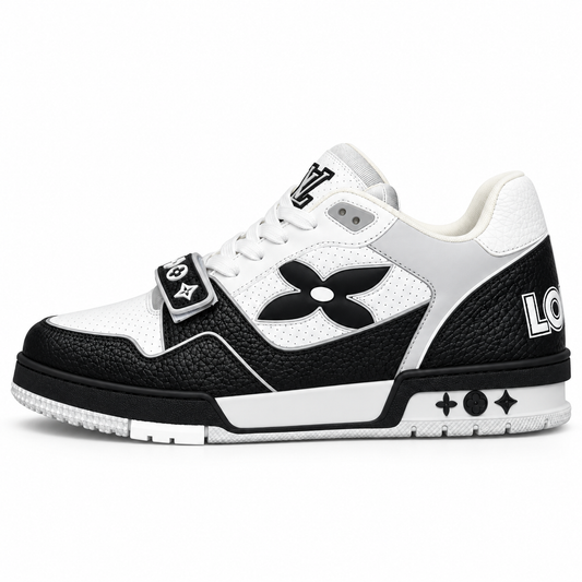 LOUIS VUITTON BLACk & WHITE MONOGRAM FLOWER